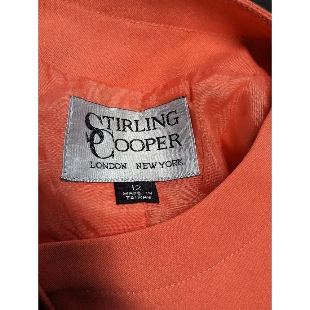Vintage 90s Coral Peplum Blazer‎ & Skirt Suit Old Money Size 12 Academia